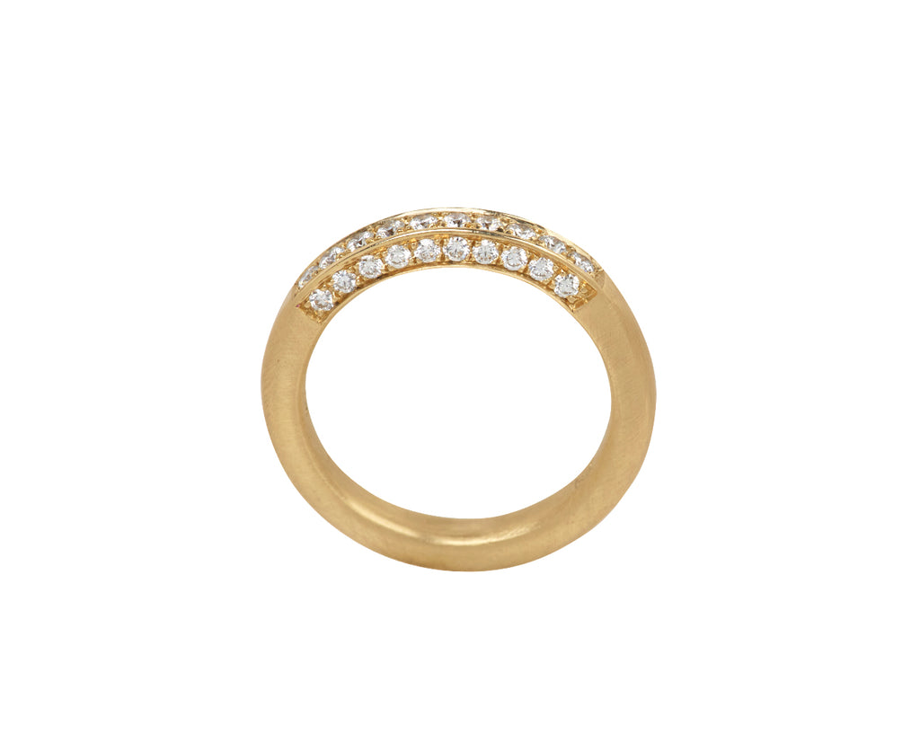 Three Sided Diamond Section Chunky Band