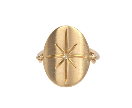 Nicole Landaw Oval Starburst Empire Ring