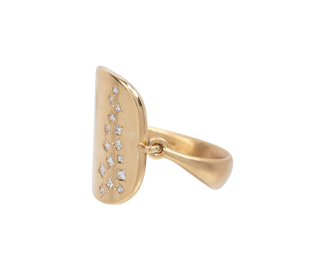 Nicole Landaw Princess Cut Diamond Empire Ring Side