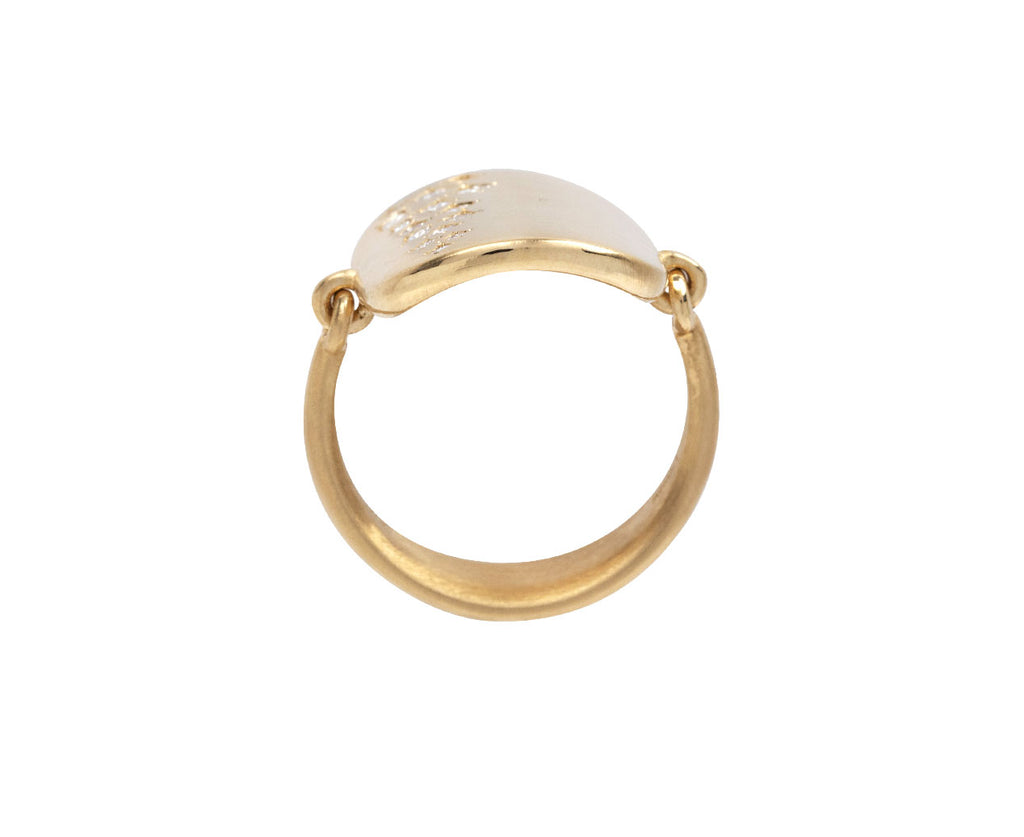 Nicole Landaw Princess Cut Diamond Empire Ring Top