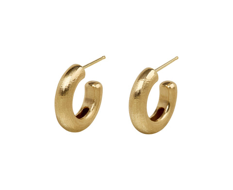 Small Hewn Stout Hoop Earrings