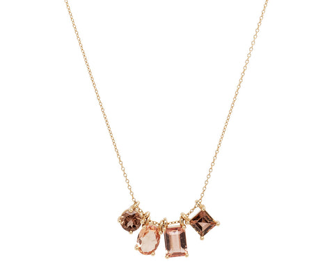 Imperial Topaz and Pink Tourmaline Story Necklace