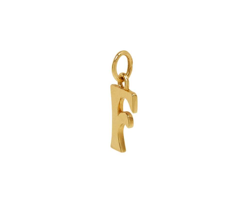 Marlo Laz Small 'F' Charm Pendant ONLY - side