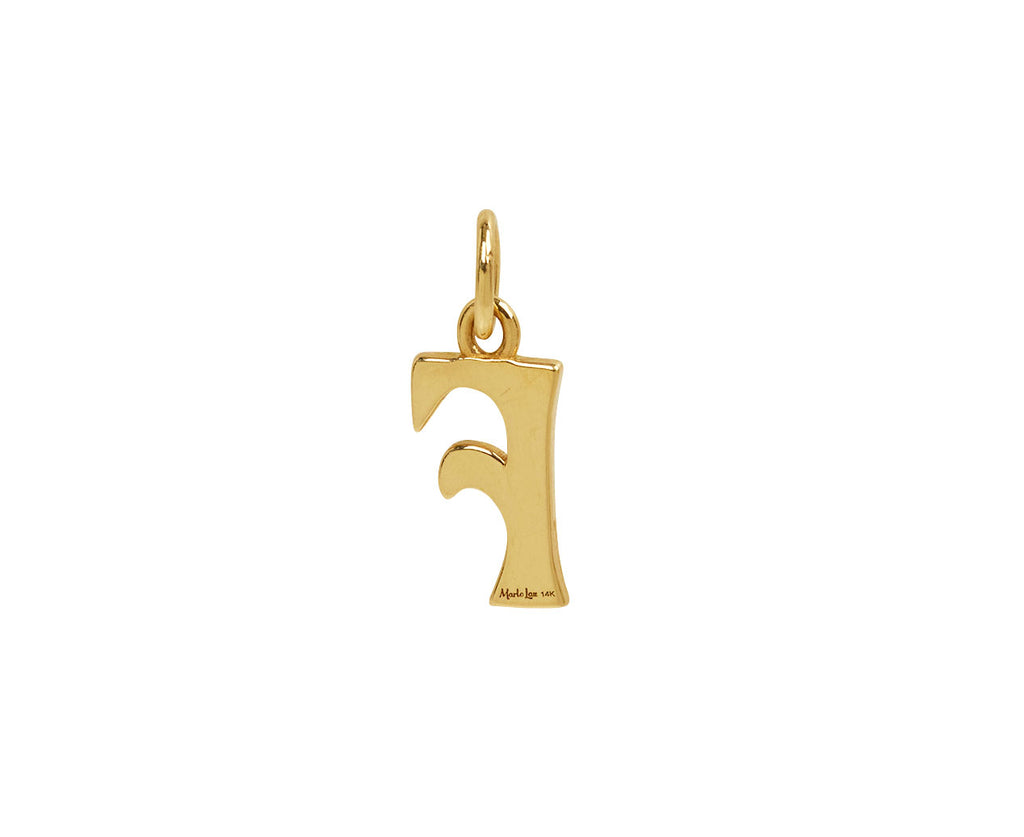 Marlo Laz Small 'F' Charm Pendant ONLY - back