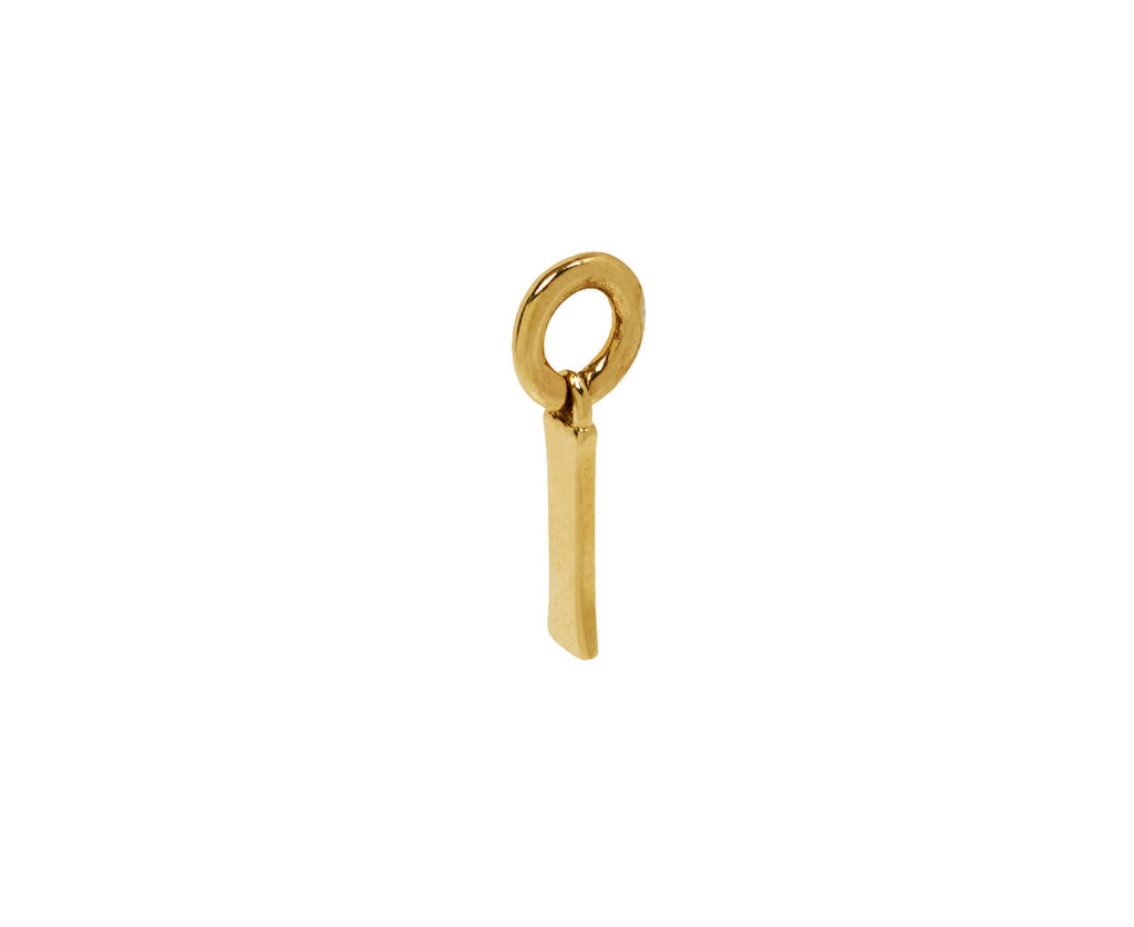 Marlo Laz Small 'I' Charm Pendant ONLY - side
