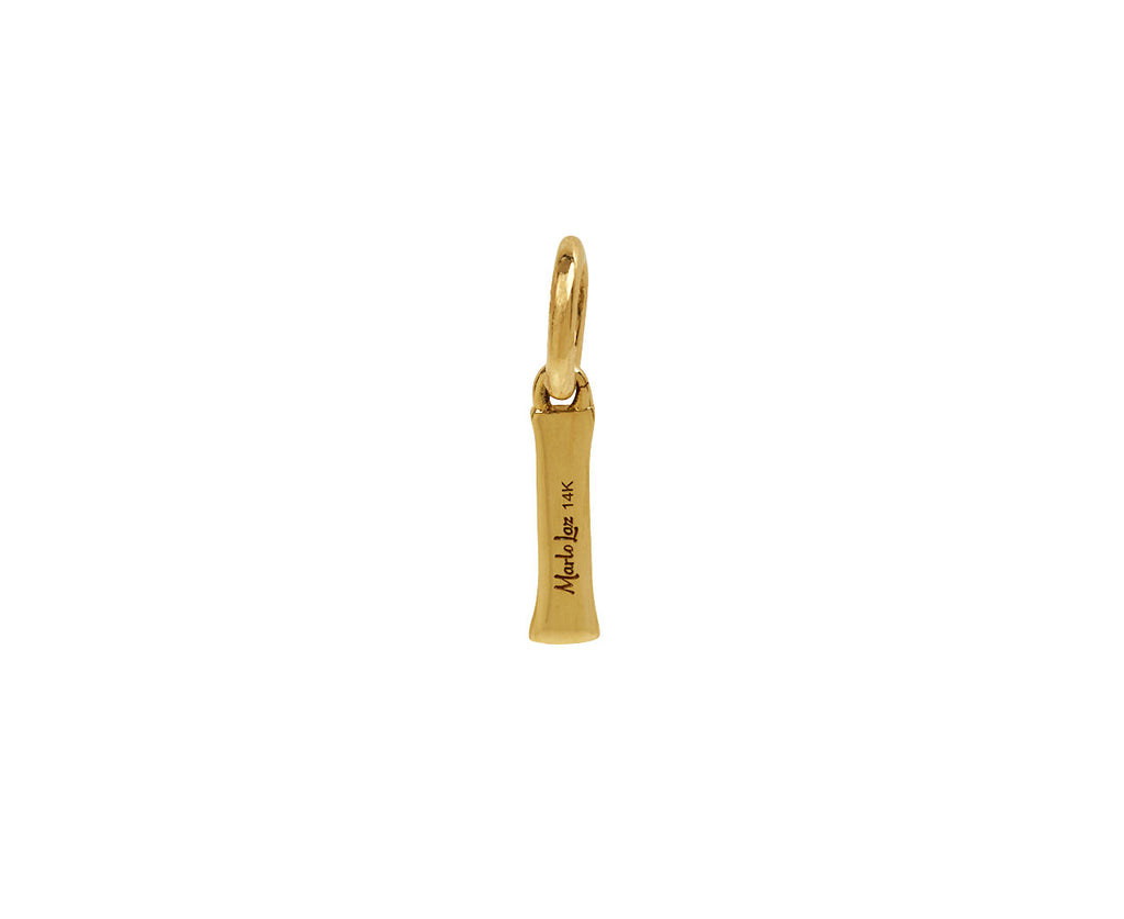 Marlo Laz Small 'I' Charm Pendant ONLY - back