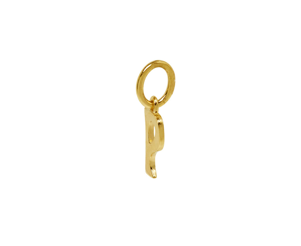 Marlo Laz Small 'P' Charm Pendant ONLY - side