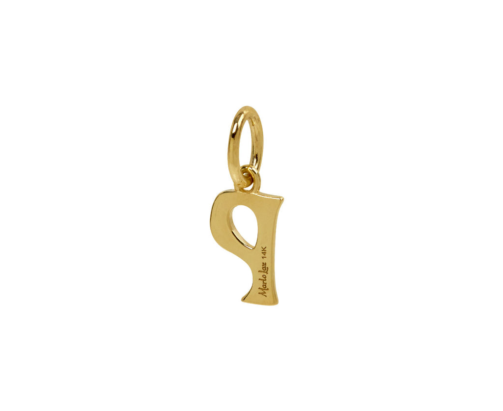 Marlo Laz Small 'P' Charm Pendant ONLY - back