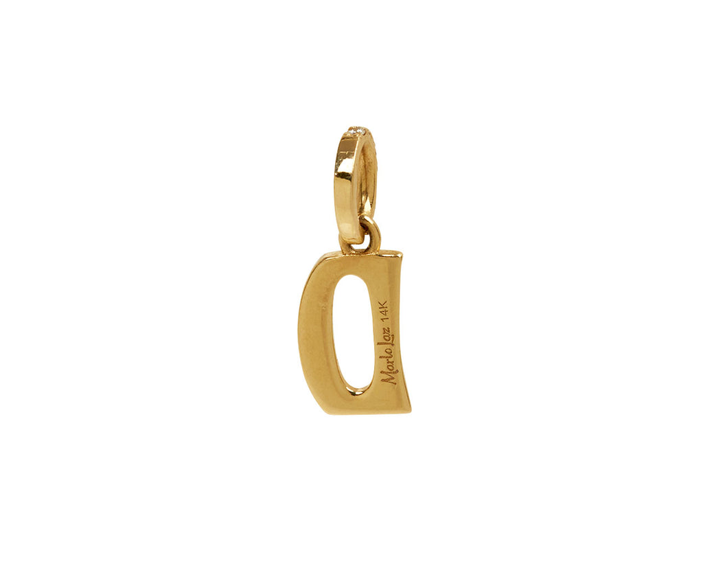 Marlo Laz Small 'D' Charm Pendant ONLY - back