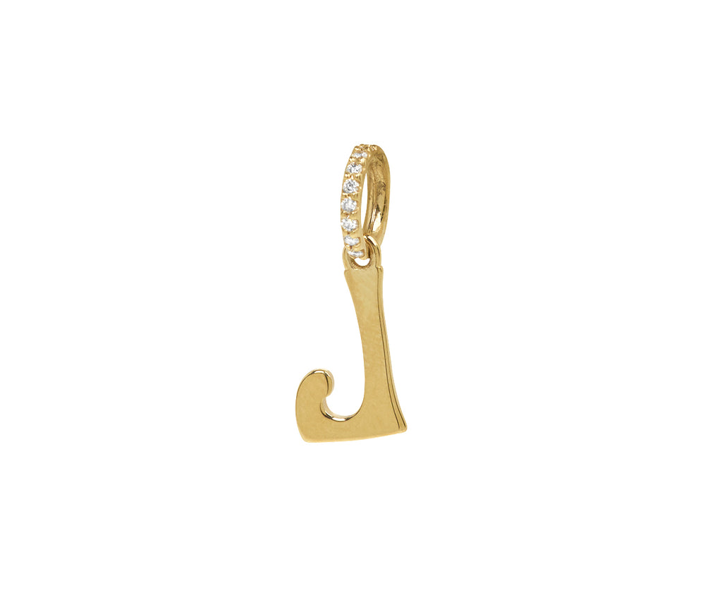 Small 'J' Charm Pendant with Diamond Bale ONLY