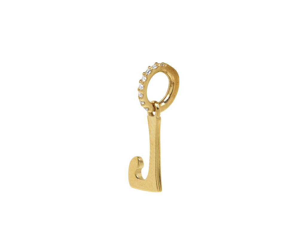 Small 'J' Charm Pendant with Diamond Bale ONLY