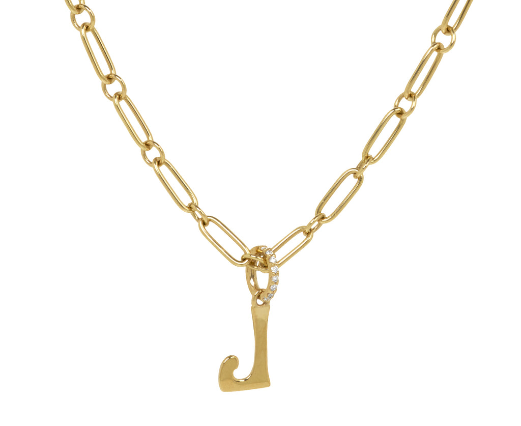Small 'J' Charm Pendant with Diamond Bale ONLY