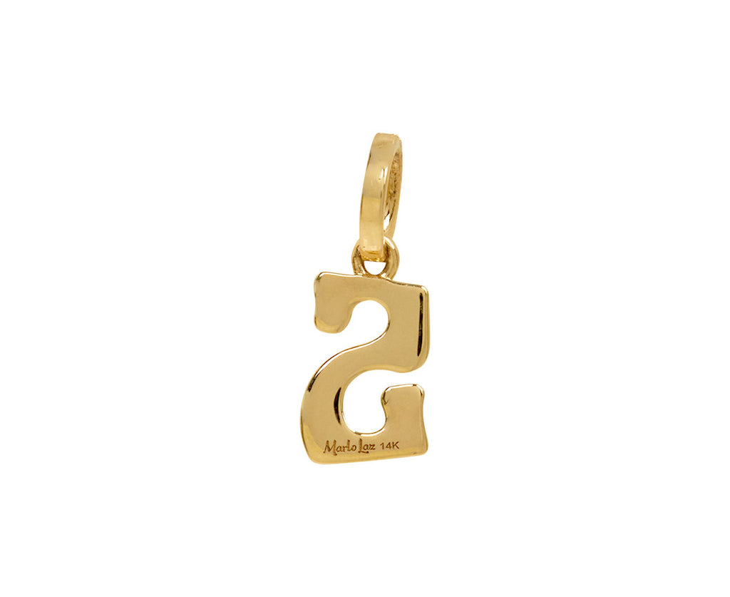 Marlo Laz Small 'S' Charm Pendant ONLY - back