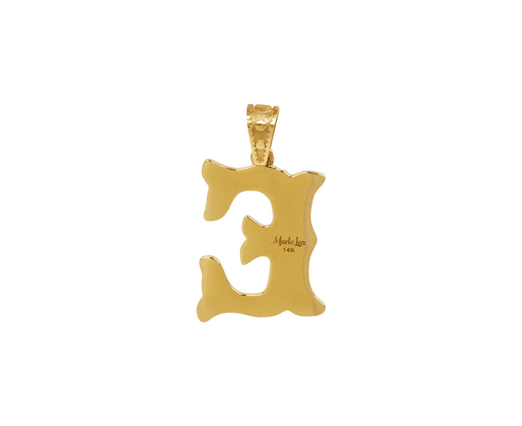 Marlo Laz Small Southwestern 'E 'Charm Pendant ONLY - back