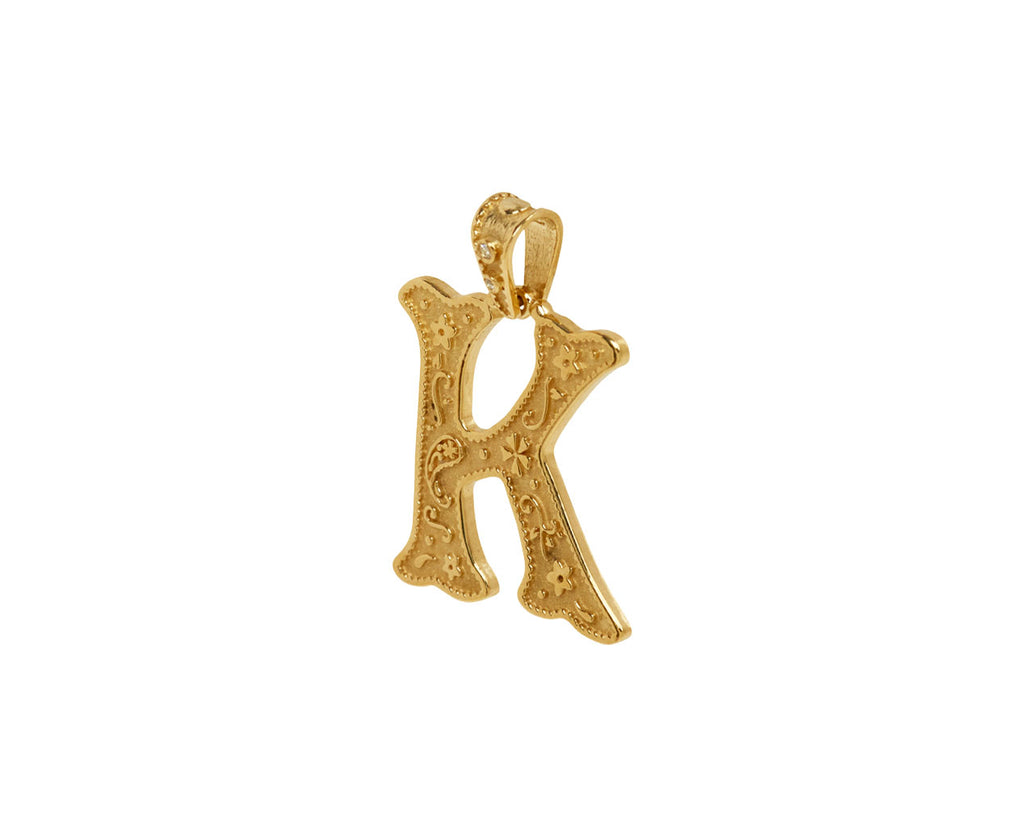 Marlo Laz Small Southwestern 'K' Charm Pendant ONLY - side