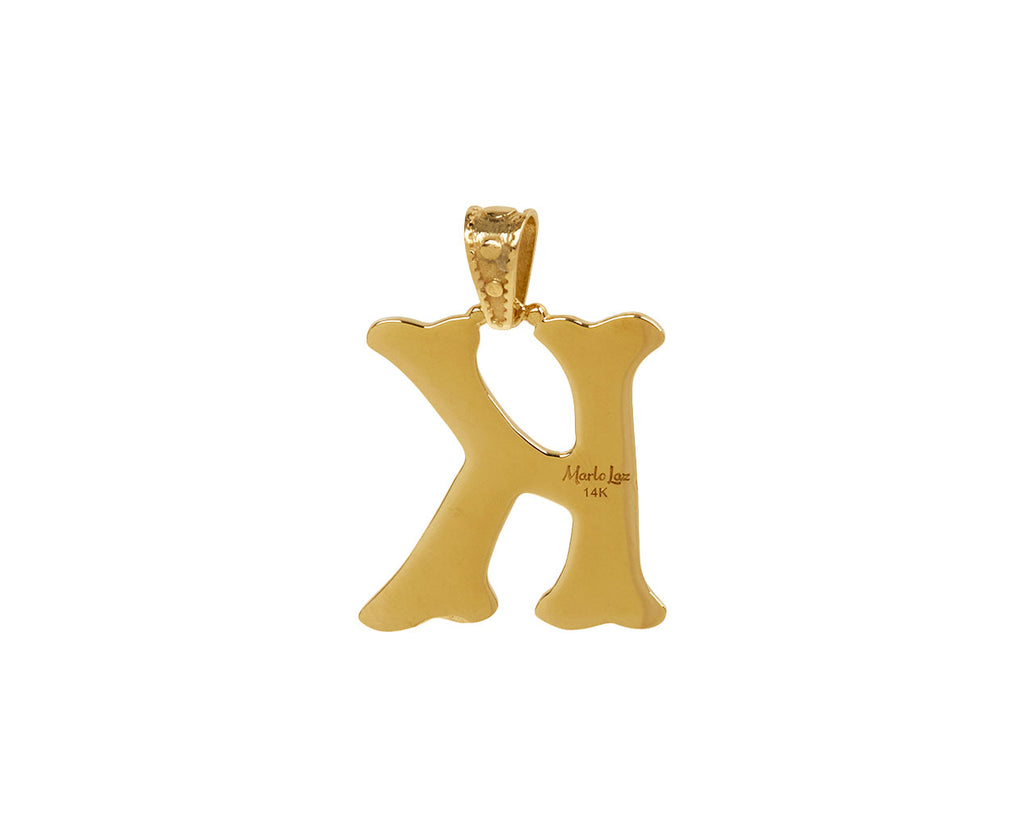 Marlo Laz Small Southwestern 'K' Charm Pendant ONLY - back