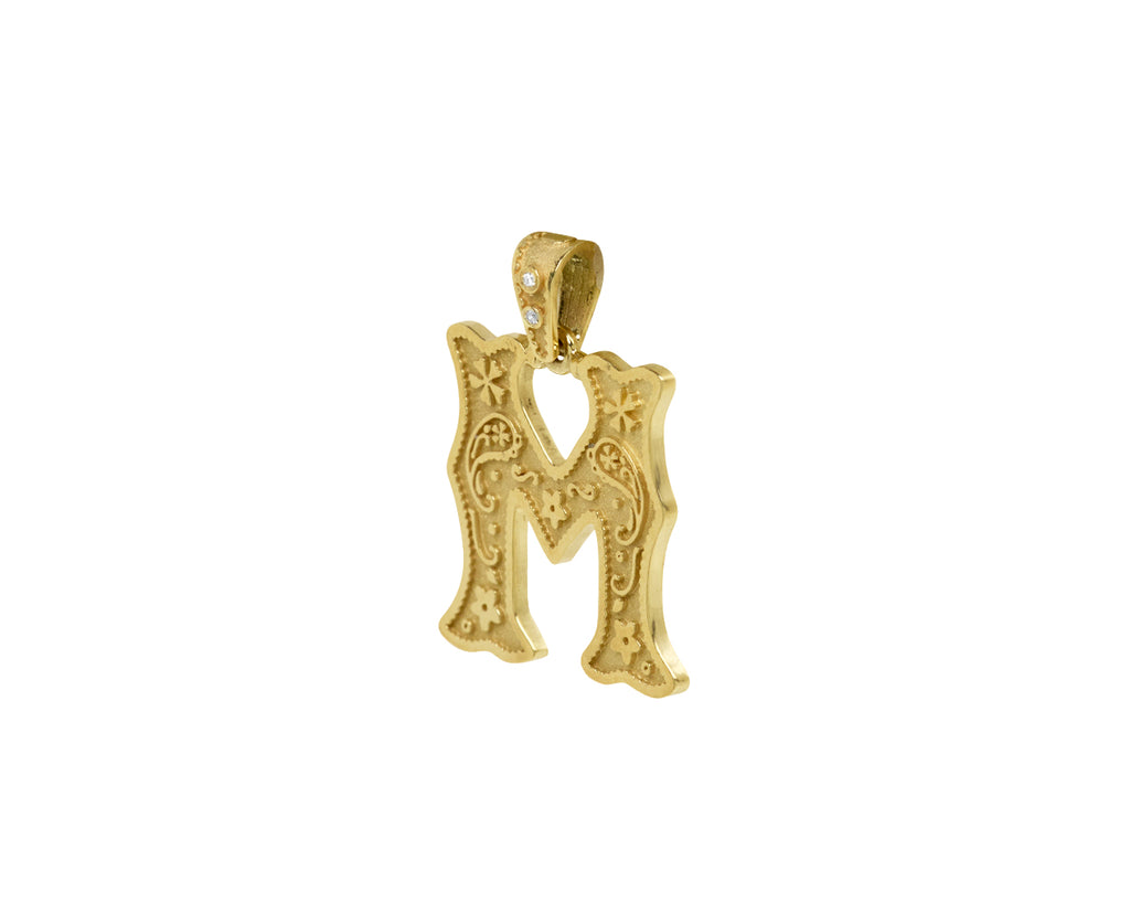 Small Southwestern M Charm Pendant ONLY