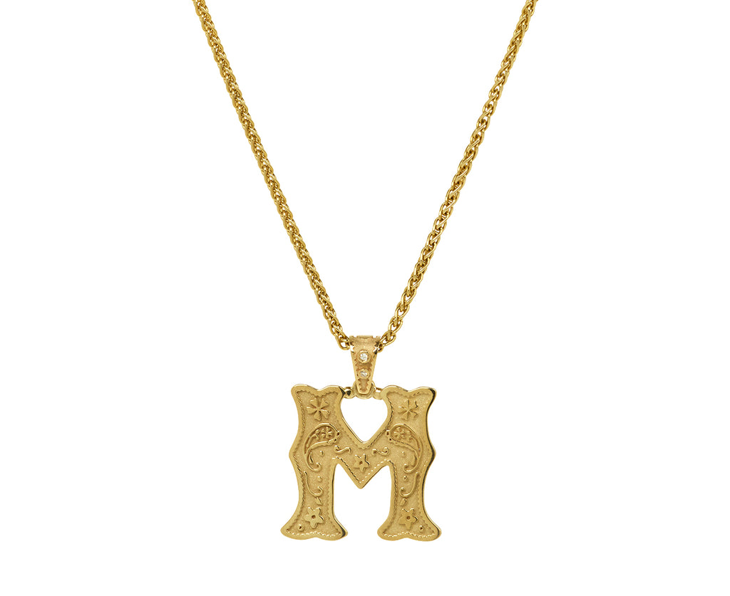 Small Southwestern M Charm Pendant ONLY