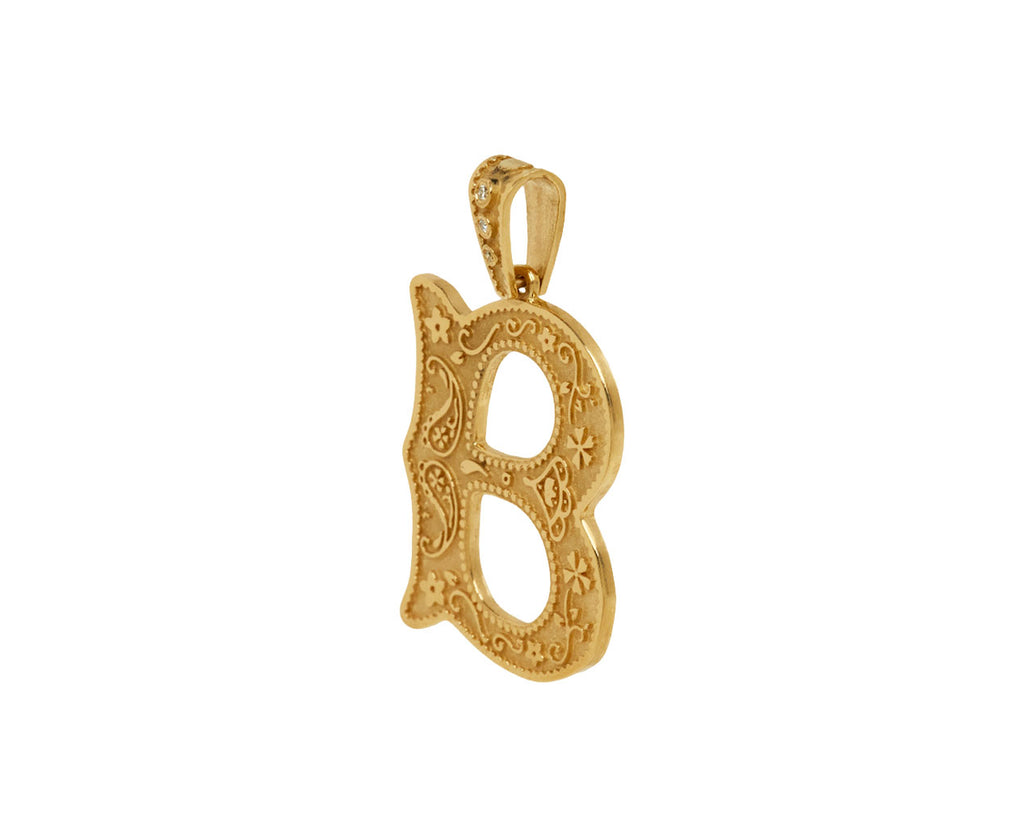 Marlo Laz Large Southwestern 'B 'Charm Pendant ONLY - side