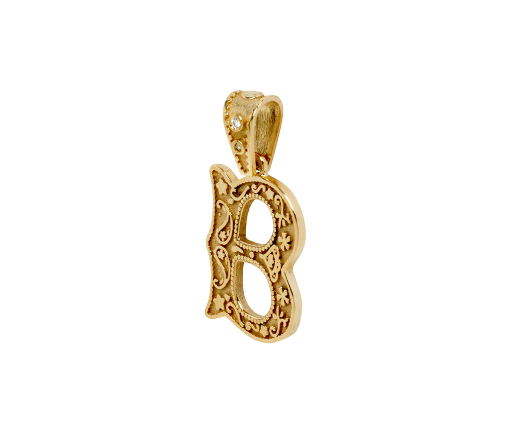 Marlo Laz Mini Southwestern 'B' Charm Pendant ONLY - side