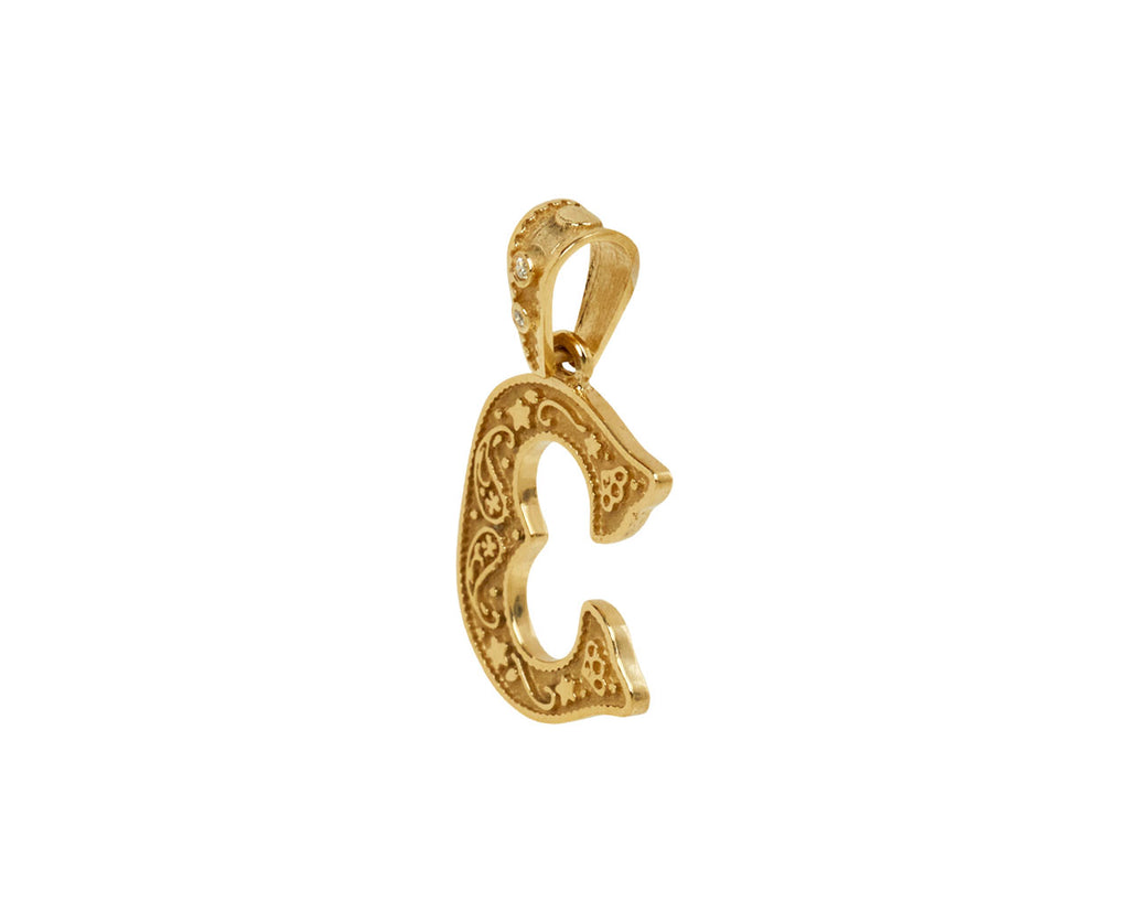 Marlo Laz Mini Southwestern 'C 'Charm Pendant ONLY - side