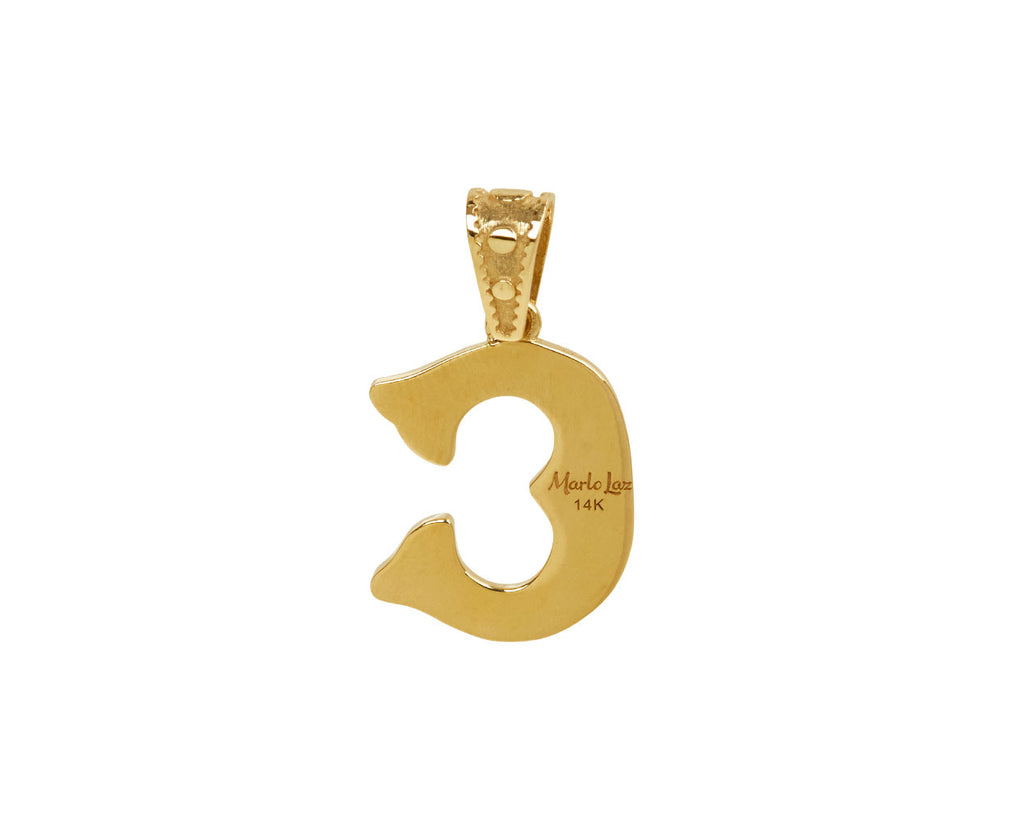 Marlo Laz Mini Southwestern 'C 'Charm Pendant ONLY - back