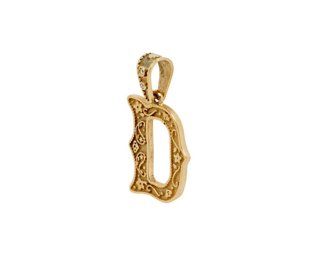Marlo Laz Mini Southwestern 'D' Charm Pendant ONLY - side
