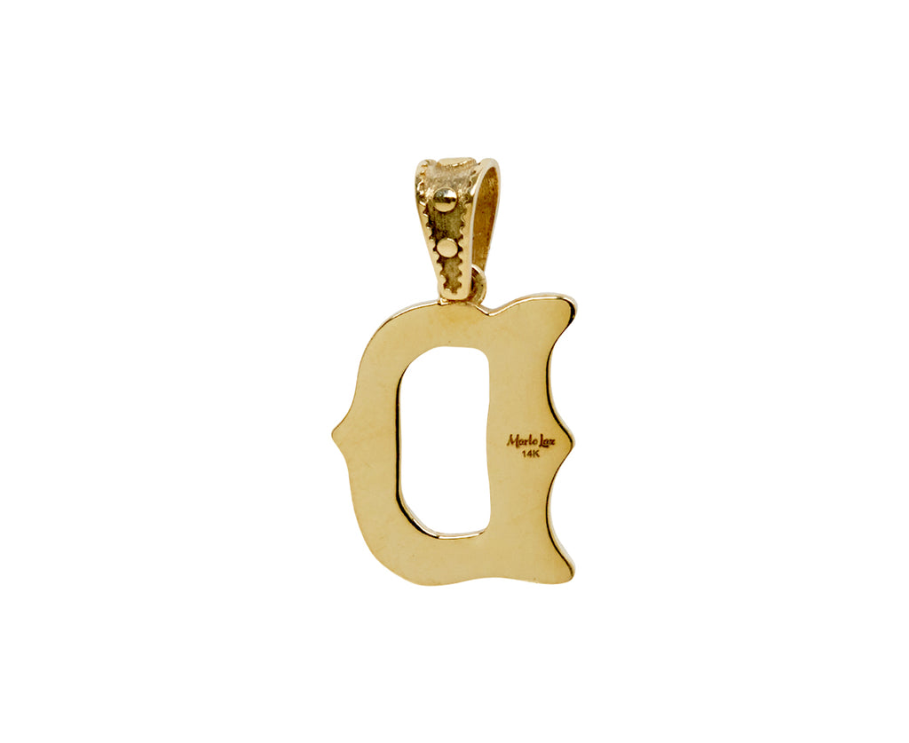 Marlo Laz Mini Southwestern 'D' Charm Pendant ONLY - back