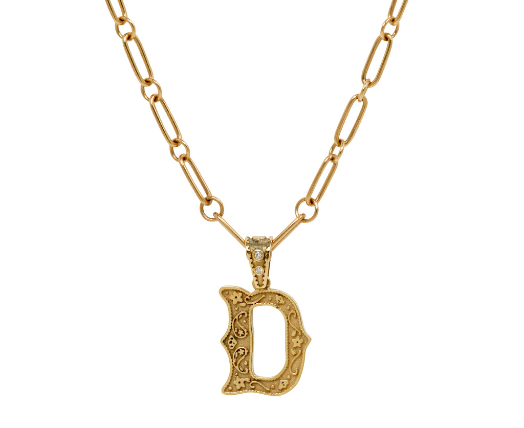 Marlo Laz Mini Southwestern 'D' Charm Pendant ONLY - on chain