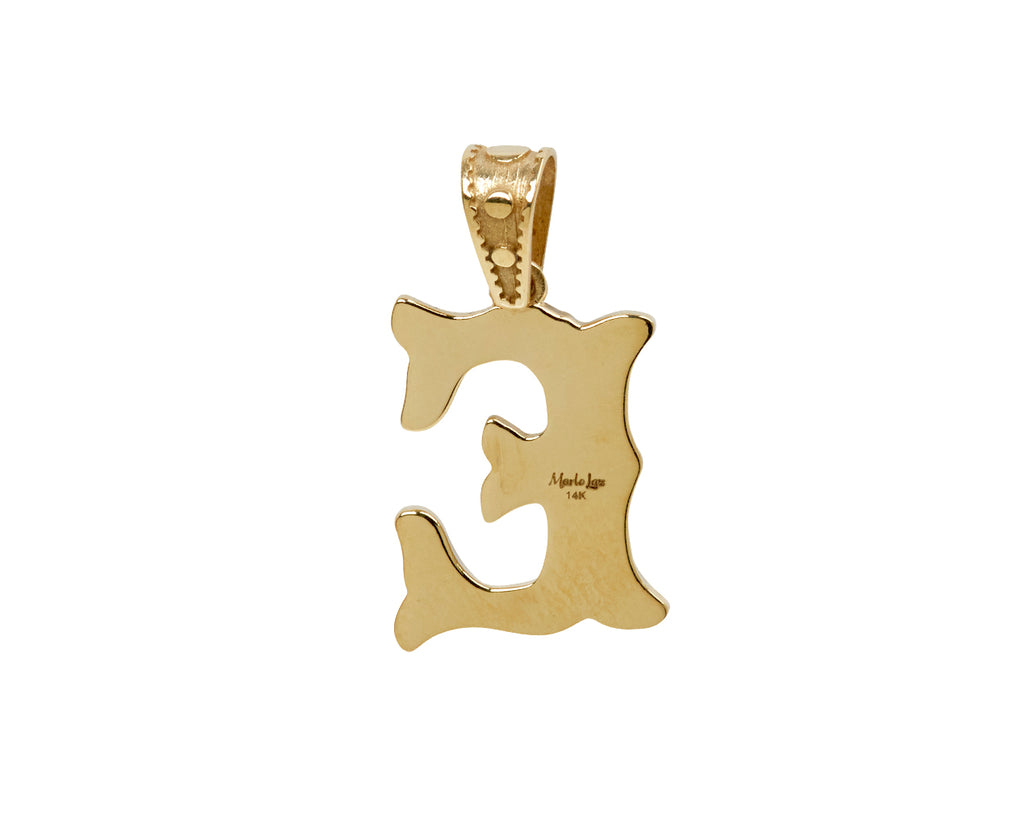 Marlo Laz Mini Southwestern 'E' Charm Pendant ONLY - back