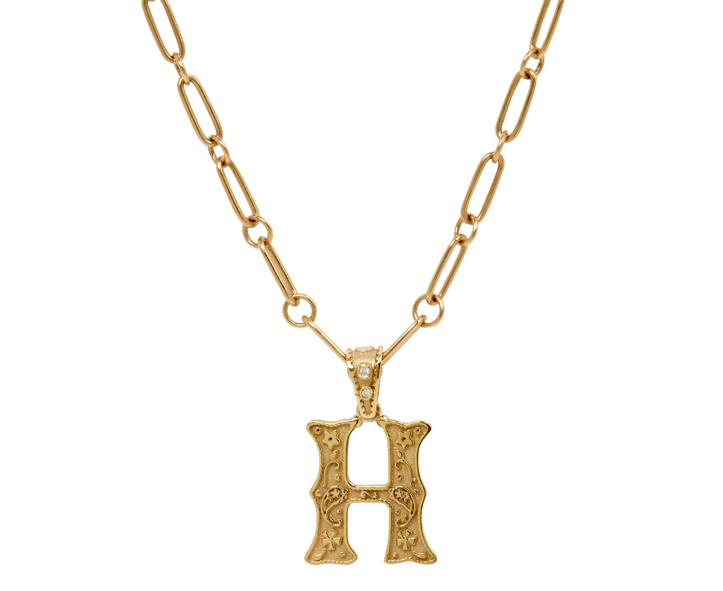 Marlo Laz Mini Southwestern 'H' Charm Pendant ONLY - on chain