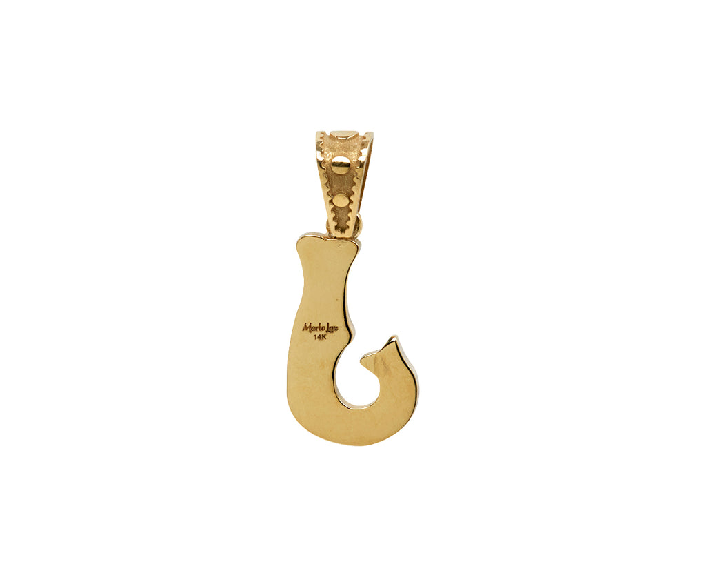 Marlo Laz Mini Southwestern 'J' Charm Pendant ONLY - back