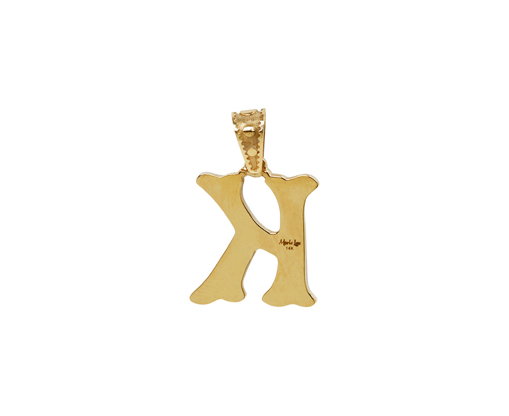 Marlo Laz Mini Southwestern 'K' Charm Pendant ONLY - back