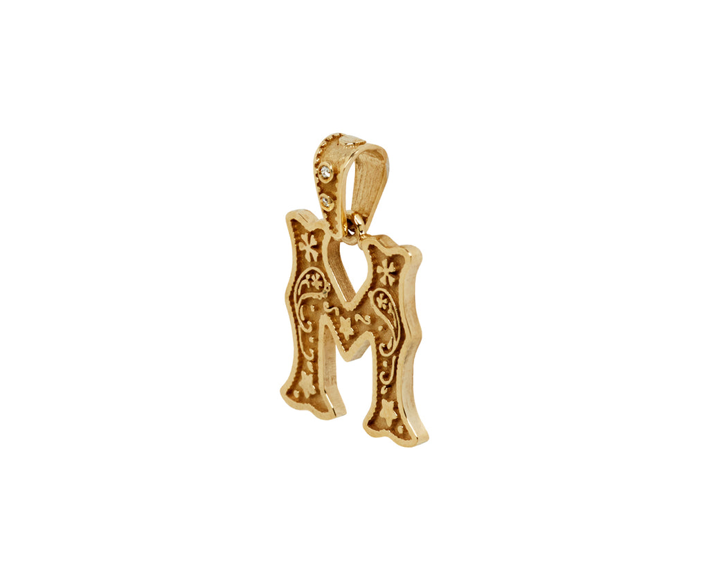 Marlo Laz Mini Southwestern 'M' Charm Pendant ONLY - side
