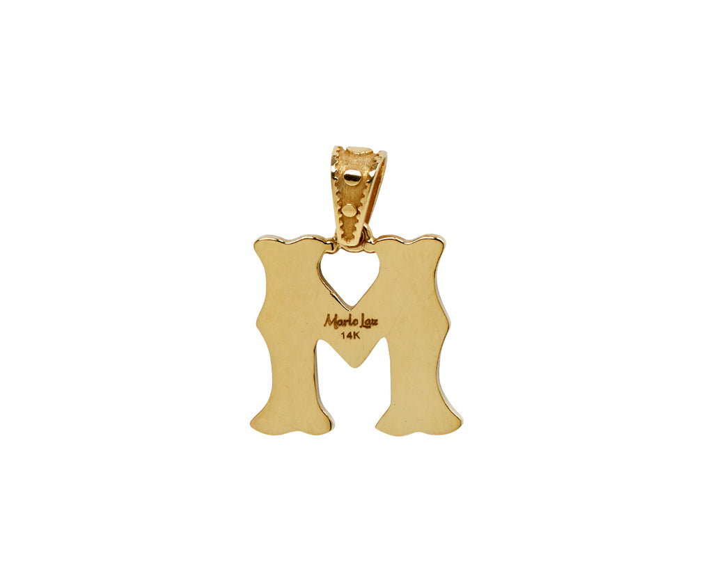 Marlo Laz Mini Southwestern 'M' Charm Pendant ONLY - back