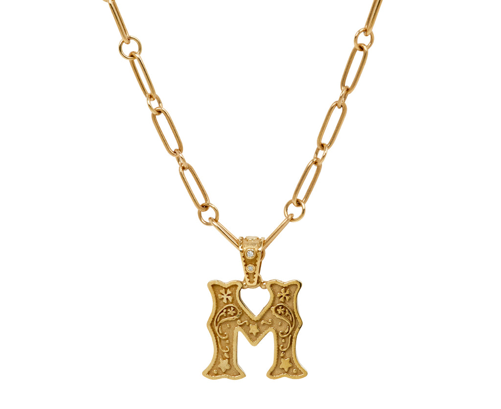 Marlo Laz Mini Southwestern 'M' Charm Pendant ONLY - on chain