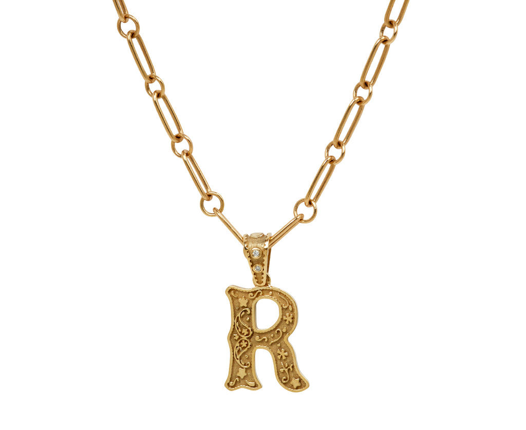 Marlo Laz Mini Southwestern 'R' Charm Pendant ONLY - on chain