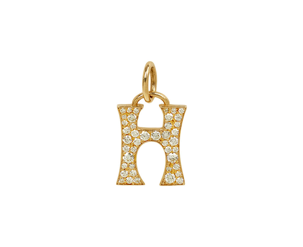 Marlo Laz Pave 'H' Charm Pendant ONLY