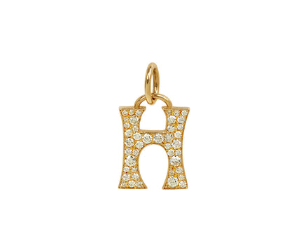Marlo Laz Pave 'H' Charm Pendant ONLY