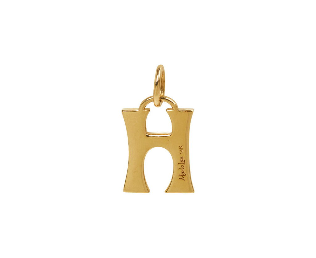 Marlo Laz Pave 'H' Charm Pendant ONLY - back