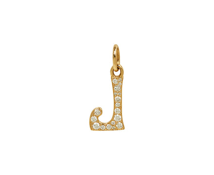Marlo Laz Pave 'J' Charm Pendant ONLY