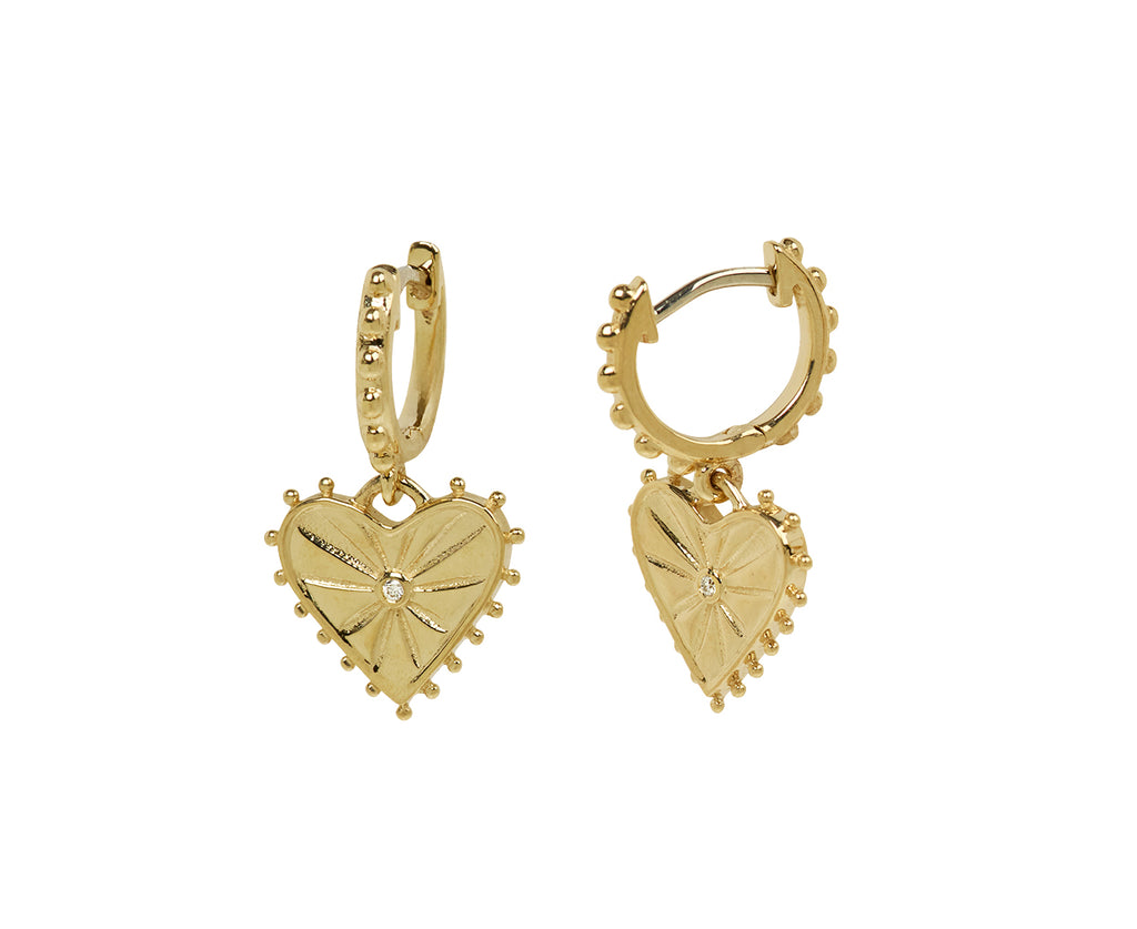 Diamond Agape Hoop Earrings