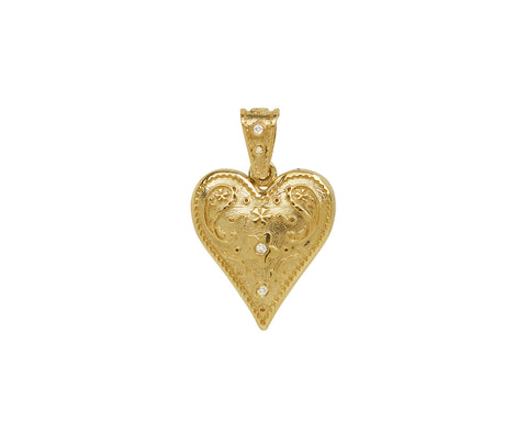 Small Southwestern Heart Charm Pendant ONLY
