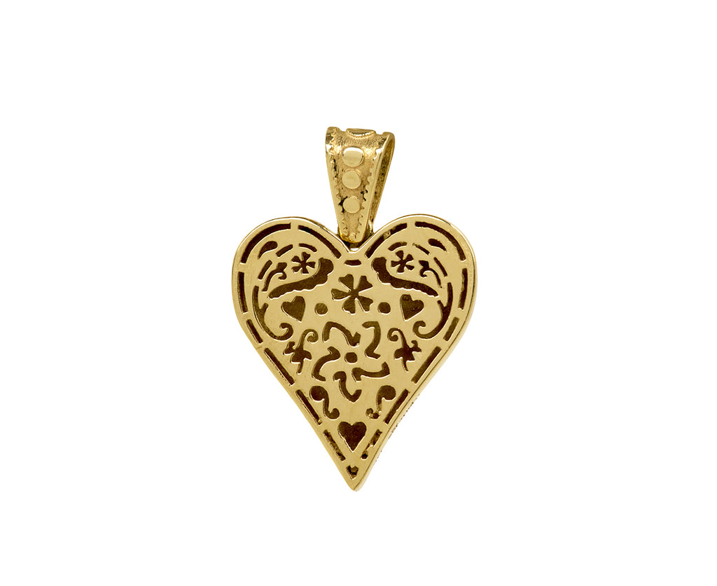 Medium Southwestern Heart Charm Pendant ONLY