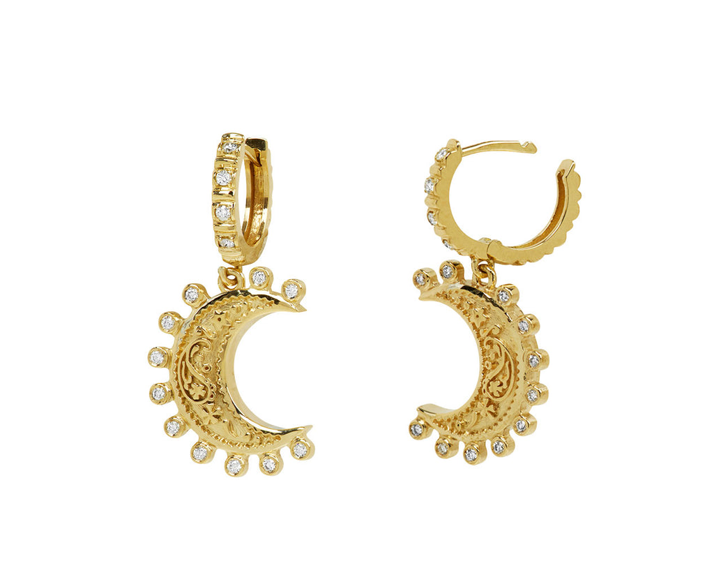 Small Southwestern Moon Earrings