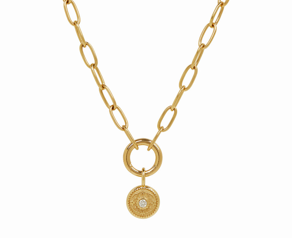 Marlo Laz Southwestern Lasso Charm Pendant ONLY - closeup on chain