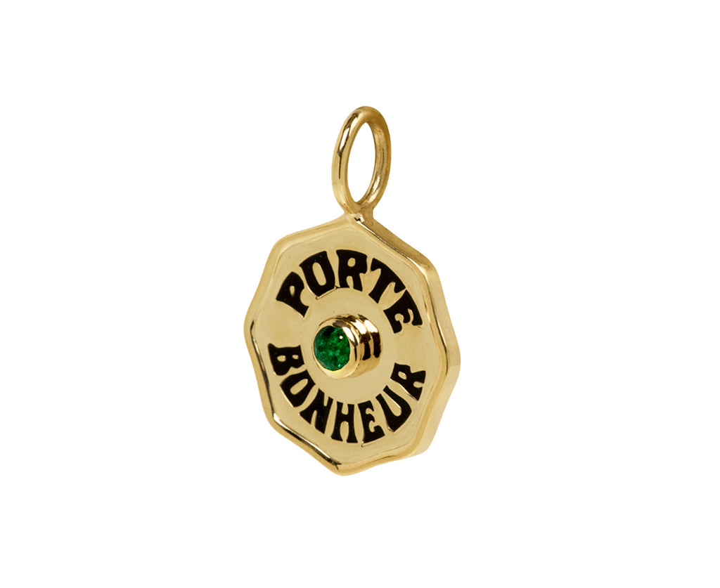 Emerald Mini Porte Bonheur Charm Pendant ONLY