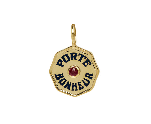 Ruby Mini Porte Bonheur Charm Pendant ONLY