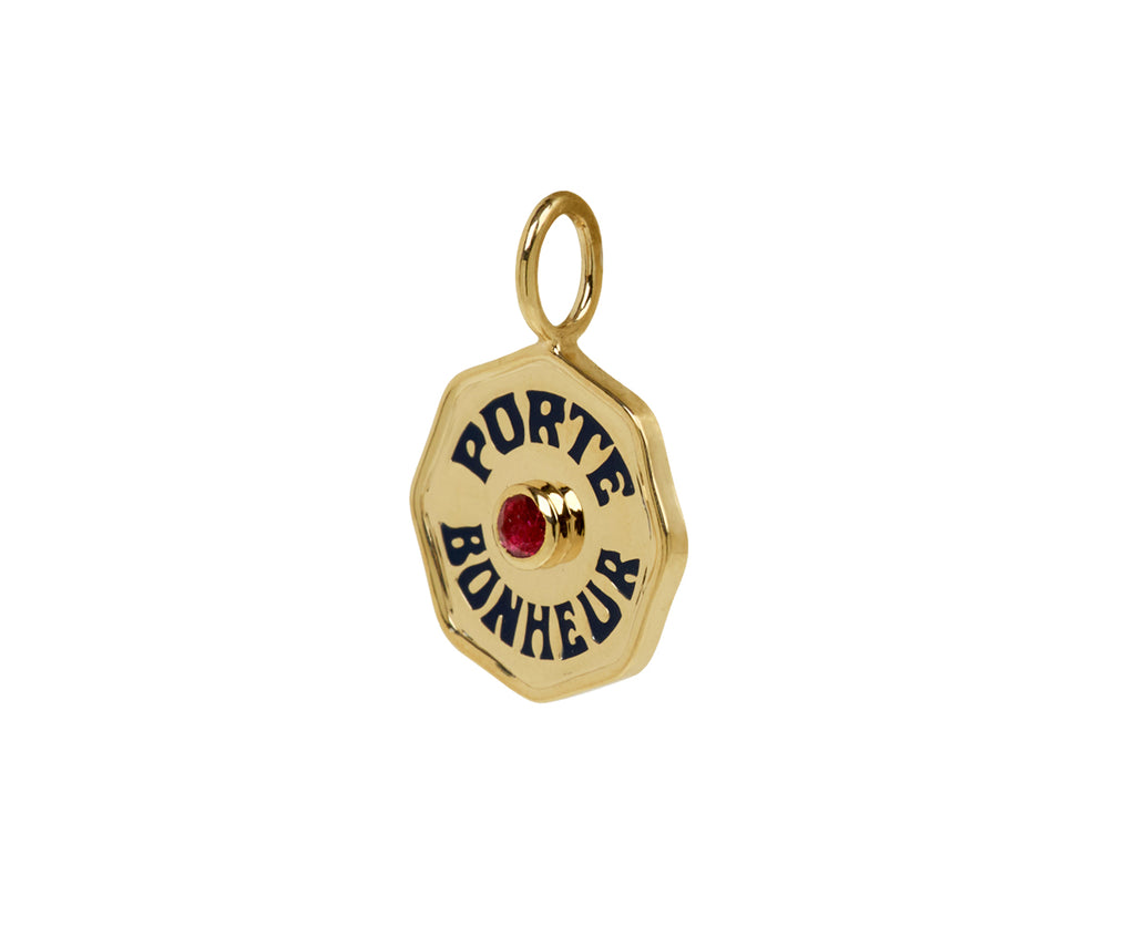 Ruby Mini Porte Bonheur Charm Pendant ONLY