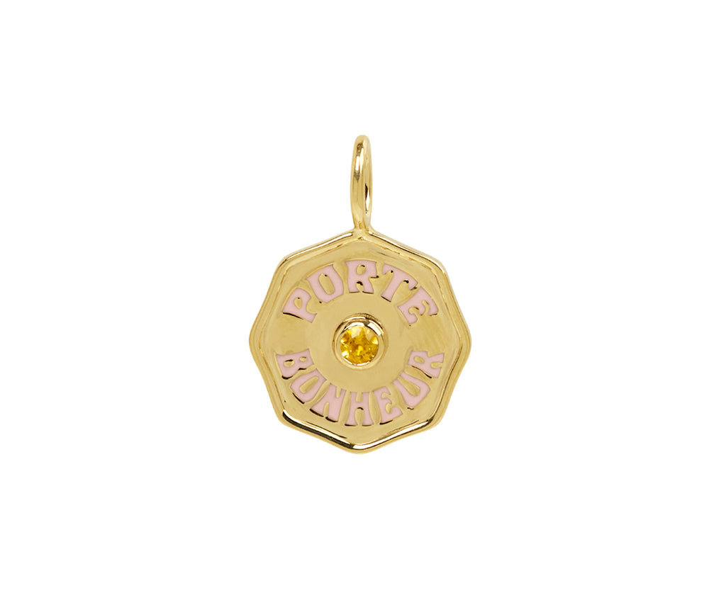 Citrine Mini Porte Bonheur Charm Pendant ONLY